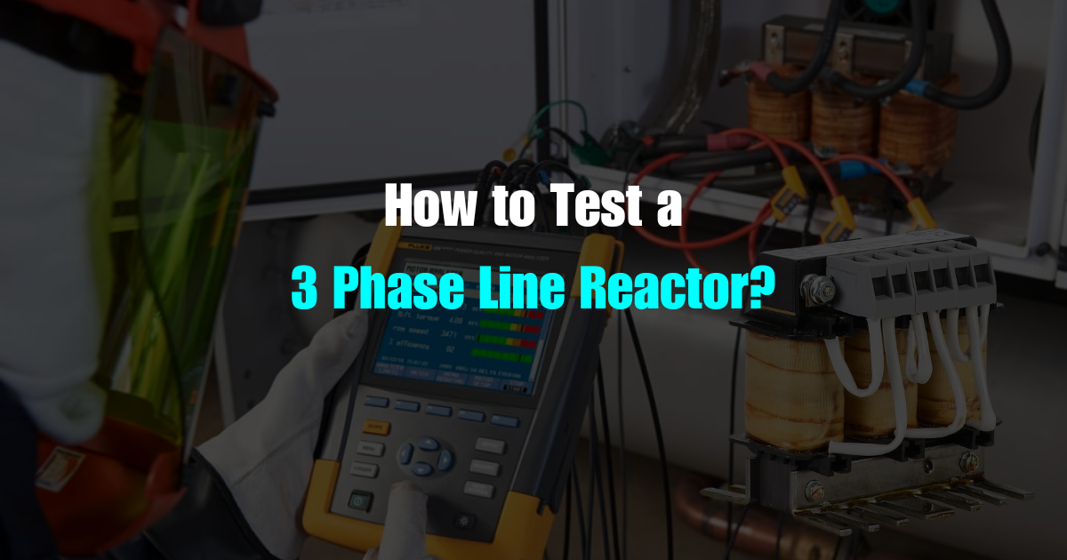 Testing 3 Phase Line Reactor (6 easy steps)