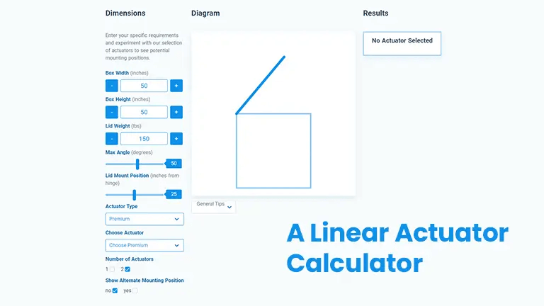 Using a Linear Actuator Calculator